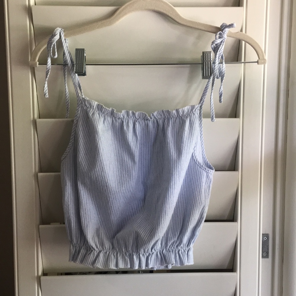 CROP STRIPPED SELF TOE TOP